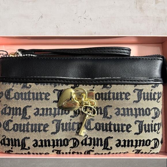 Juicy Couture NWT Black and Gray Wristlet and Card Holder Set - Picture 2 of 3